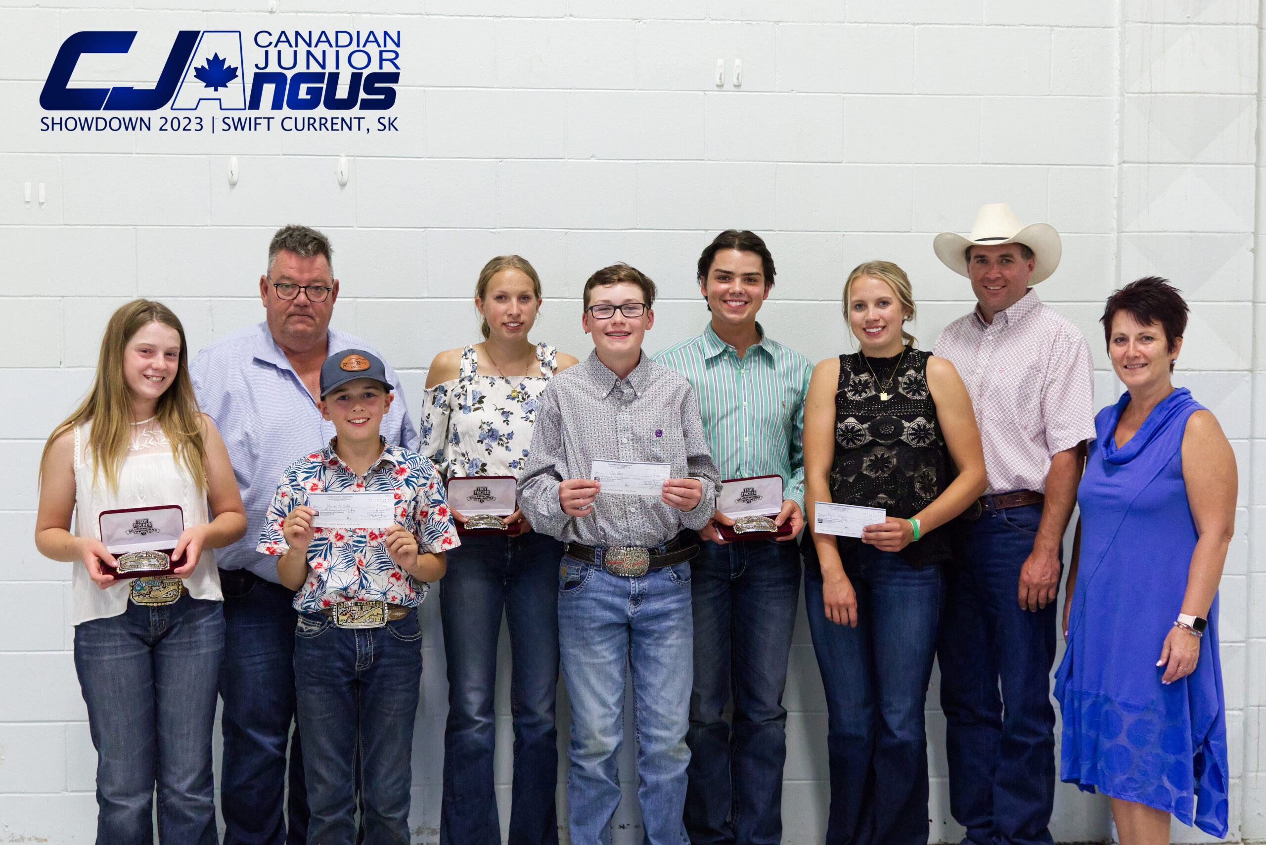 From Left to Right: Junior Grand Aggregate: Joss Pittman Reserve Junior Grand Aggregate: Karsen Van Sickle Intermediate Grand Aggregate: Kasey Adams Reserve Intermediate Grand Aggregate: Gus Reid Senior Grand Aggregate: Baxter Blair Reserve Senior Grand Aggregate: Keely Adams